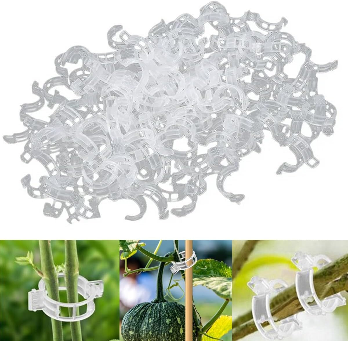 100 PCS Secured Plastic Plant Clip